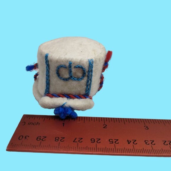 Bandleader Doll Hat Cap White Felt Miniature - Picture 6 of 8